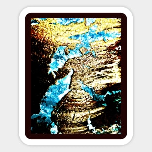 Eruption acrylic pouring  art Sticker